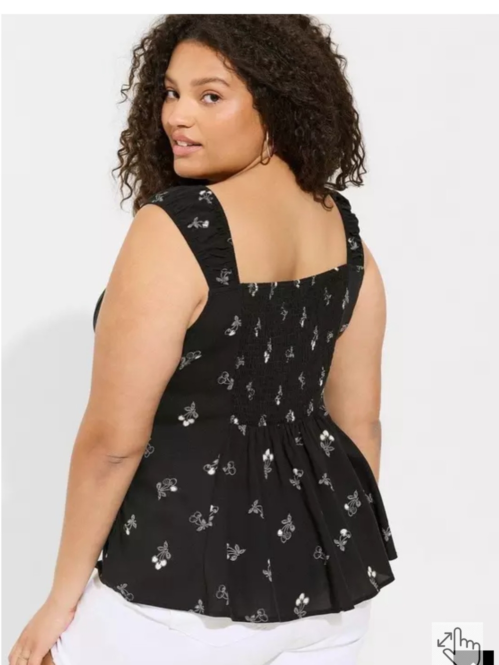 Torrid Peplum Challis Corset Top - Picture 2 of 5